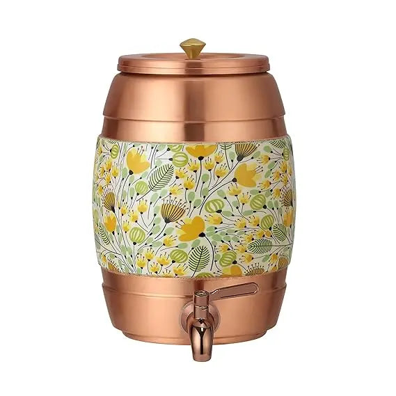 Pure Copper Water Dispenser Cooler by Crockery Wala & Company (Yellow)… CROCKERY WALA AND COMPANY