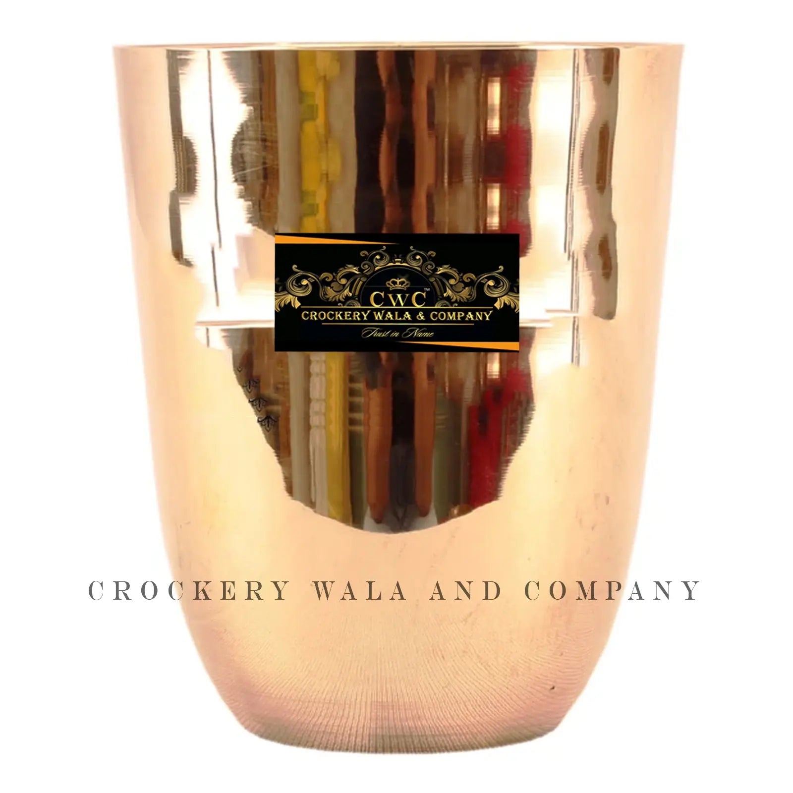 Bronze Glass Curve Design - CROCKERY WALA AND COMPANY 