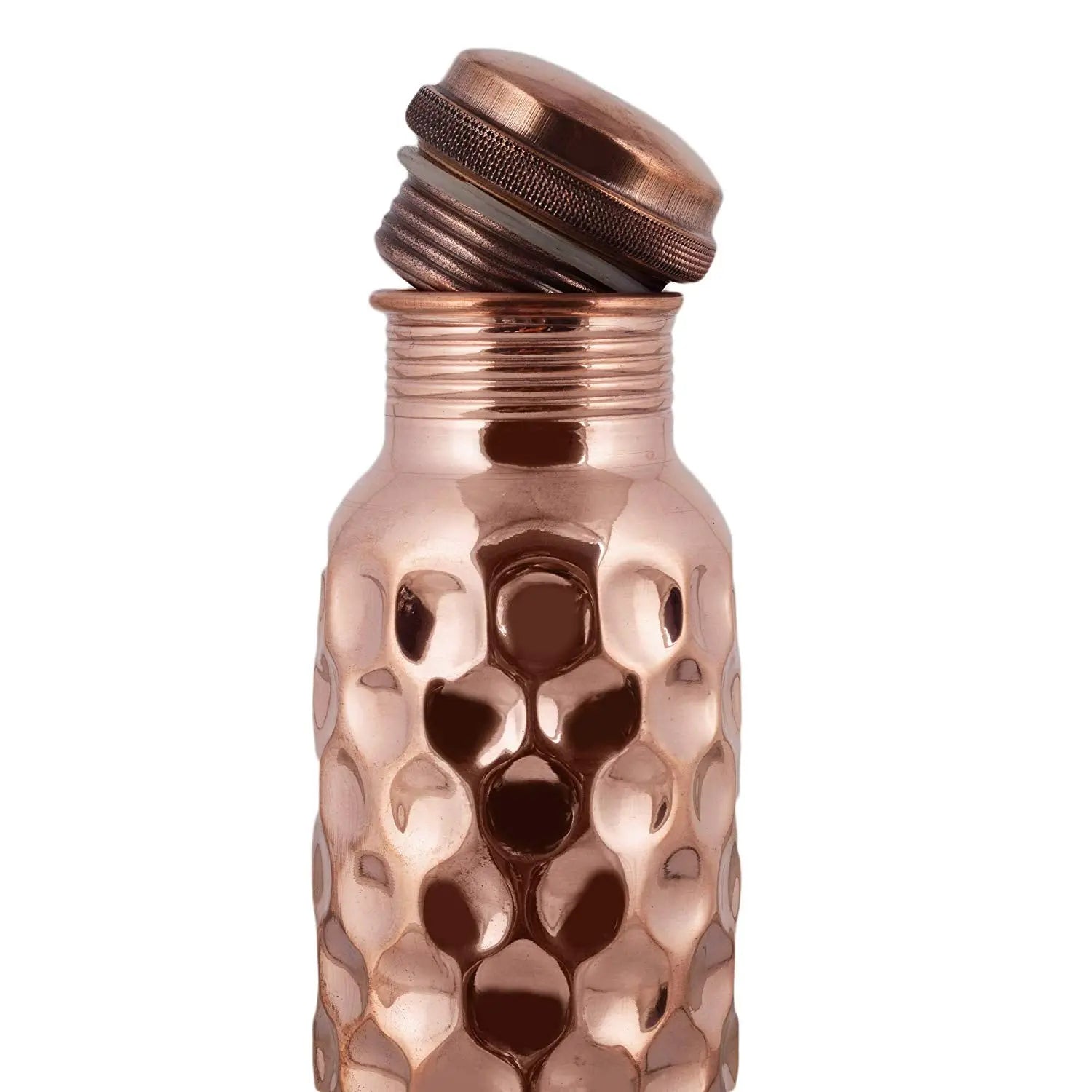 Pure Copper Bottle Diamond Finish - CROCKERY WALA AND COMPANY 