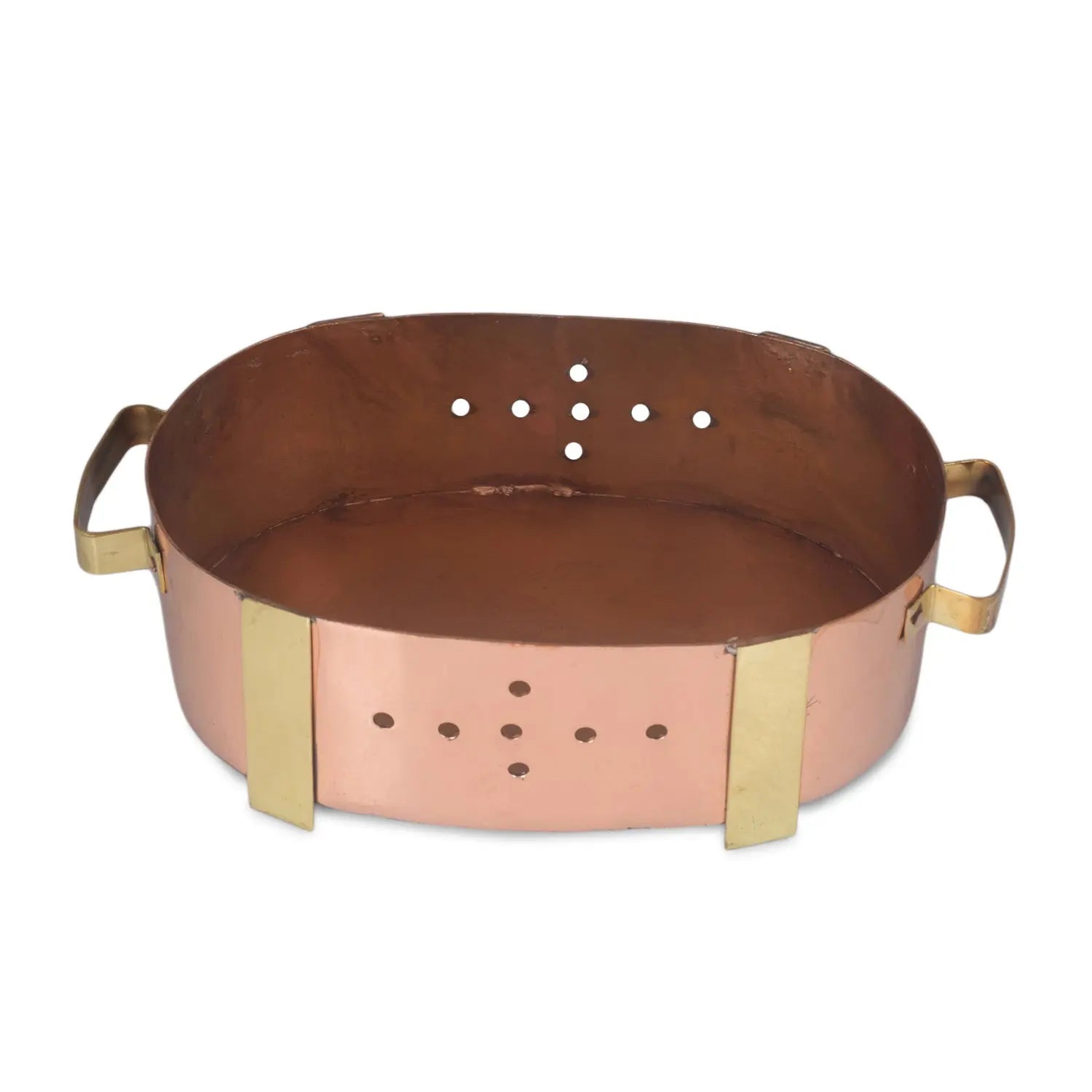 Pure Copper Snack Warmer Oval Shape For Parties - CROCKERY WALA AND COMPANY 