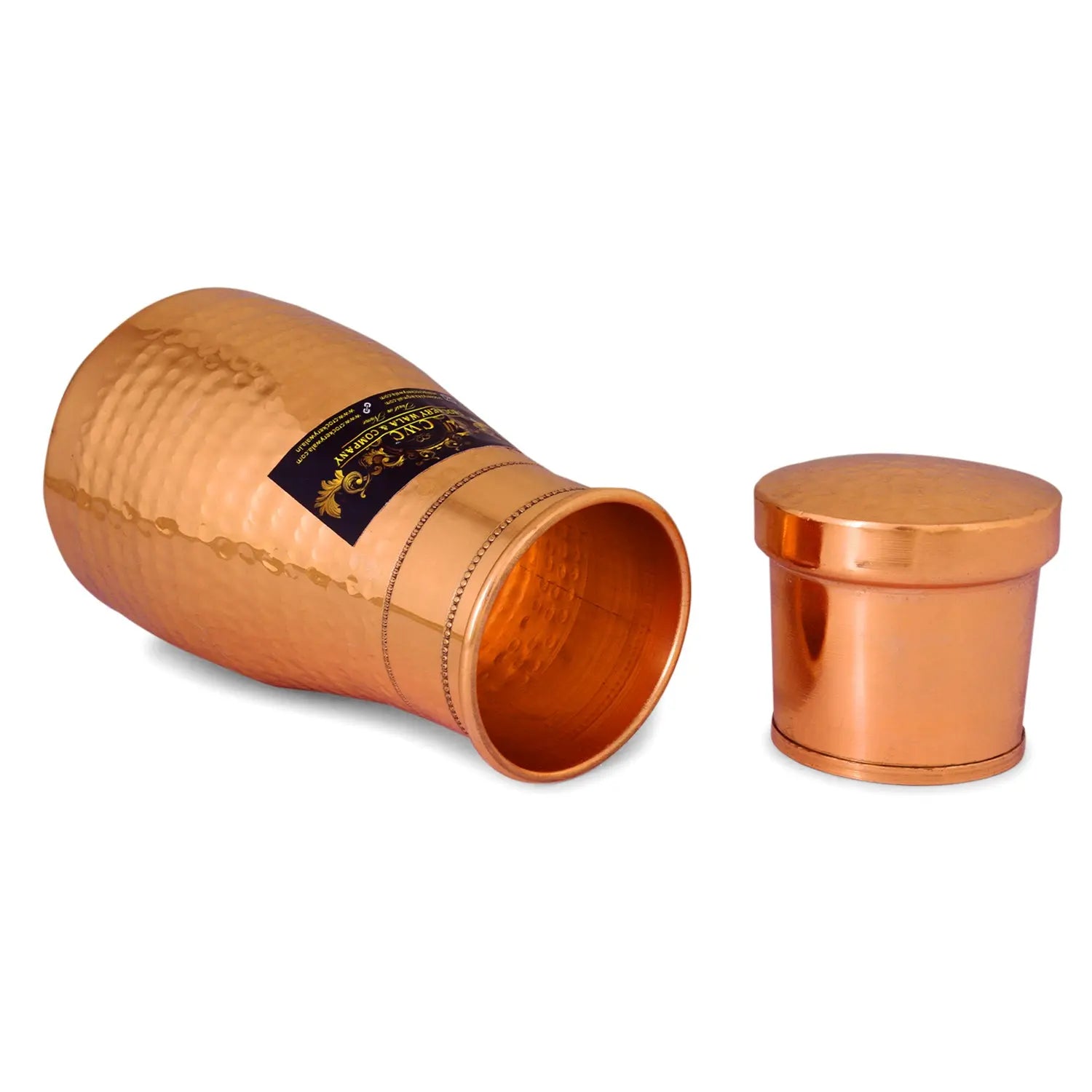 Crockery Wala And Company Bed Side Pure Copper Bottle/Jar 750 Ml - Crockery Wala And Company
