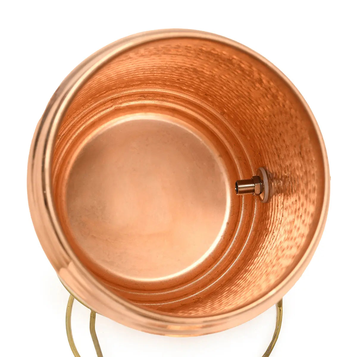 Pure Copper Water Pot Matka Vessel With Stand Hammered Jointless - CROCKERY WALA AND COMPANY 