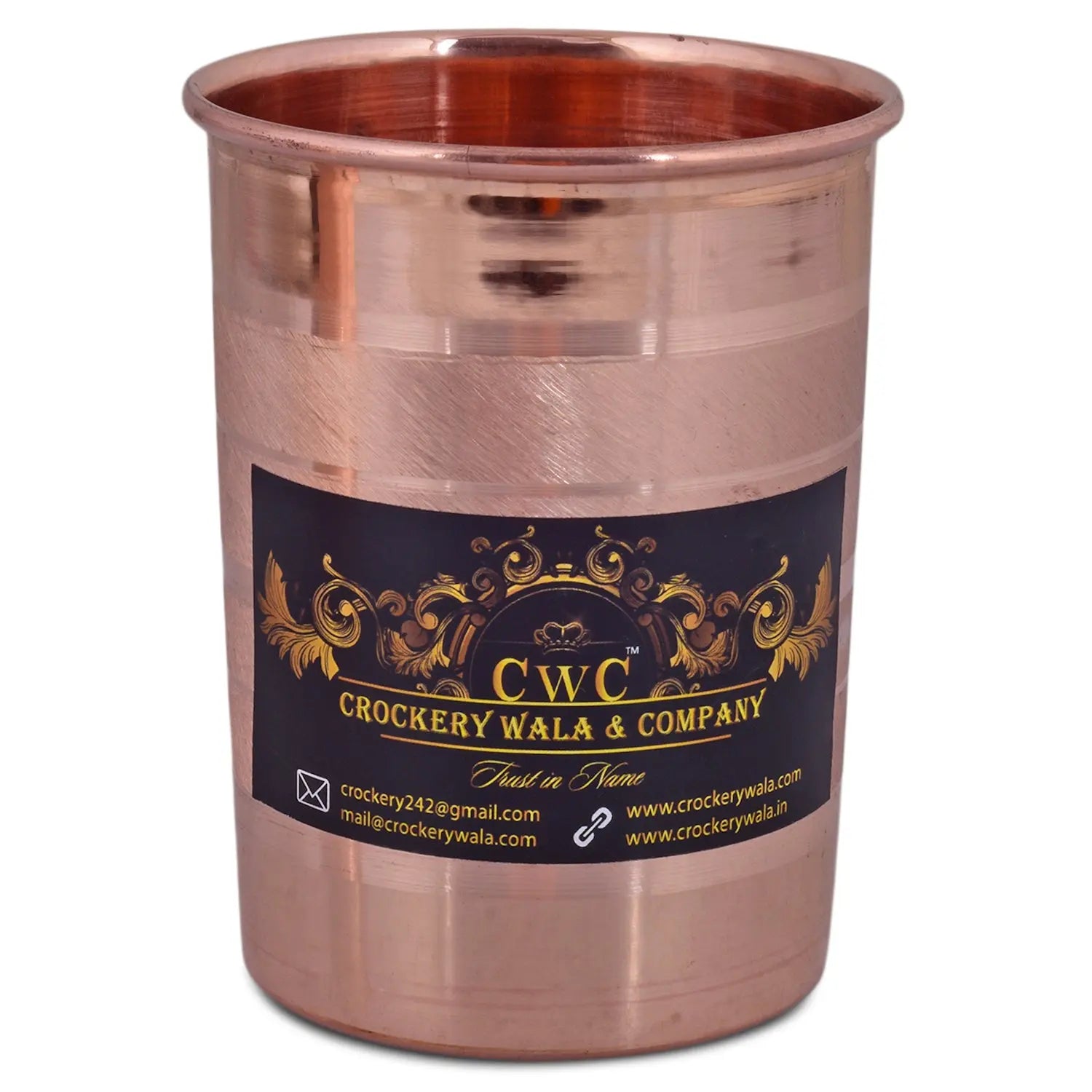 Pure Copper Luxury Glass 300ml - Crockery Wala And Company