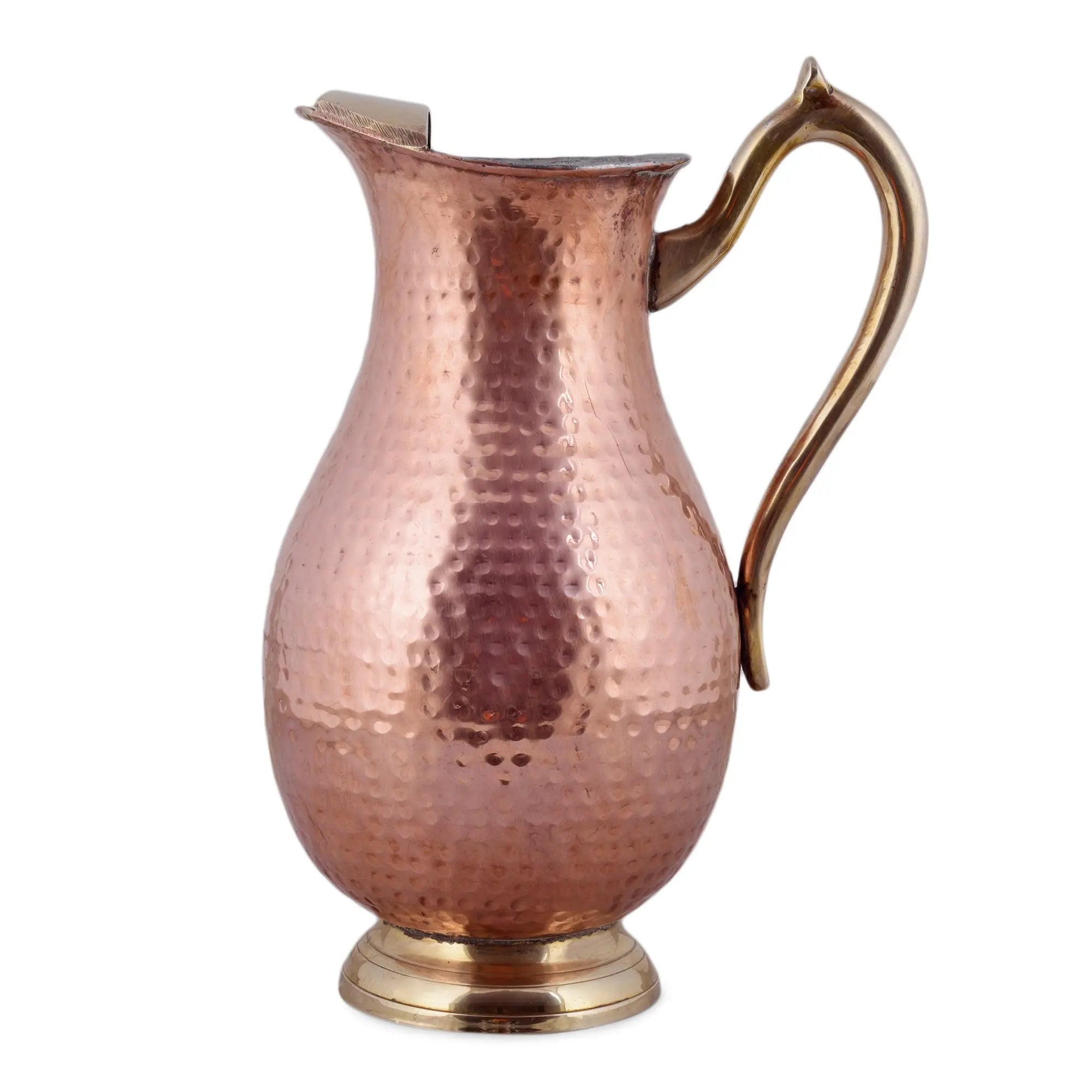 Copper Mughal Jug With Inside Tinning With Brass Handle For Gifting - CROCKERY WALA AND COMPANY 
