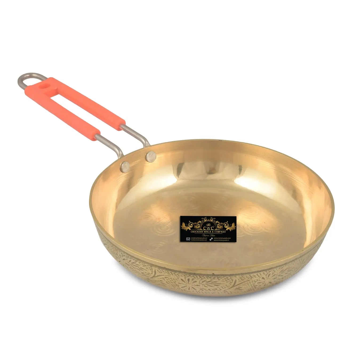 Pure Brass Egg Omelet Frypan For Cooking & Serving Brassware Dinnerware - CROCKERY WALA AND COMPANY 