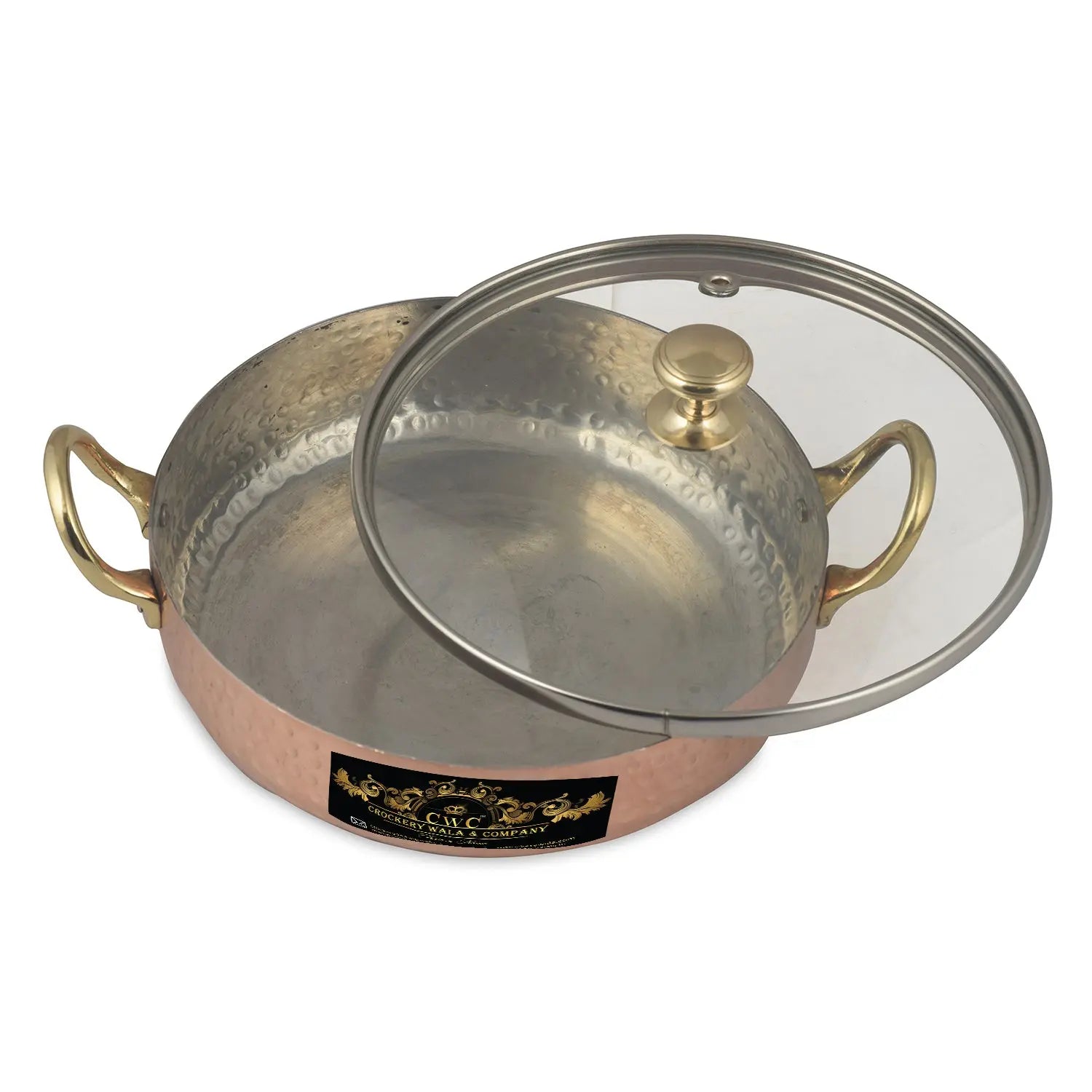 Copper Handi Set For Serving & Cooking 700 ml each - CROCKERY WALA AND COMPANY 