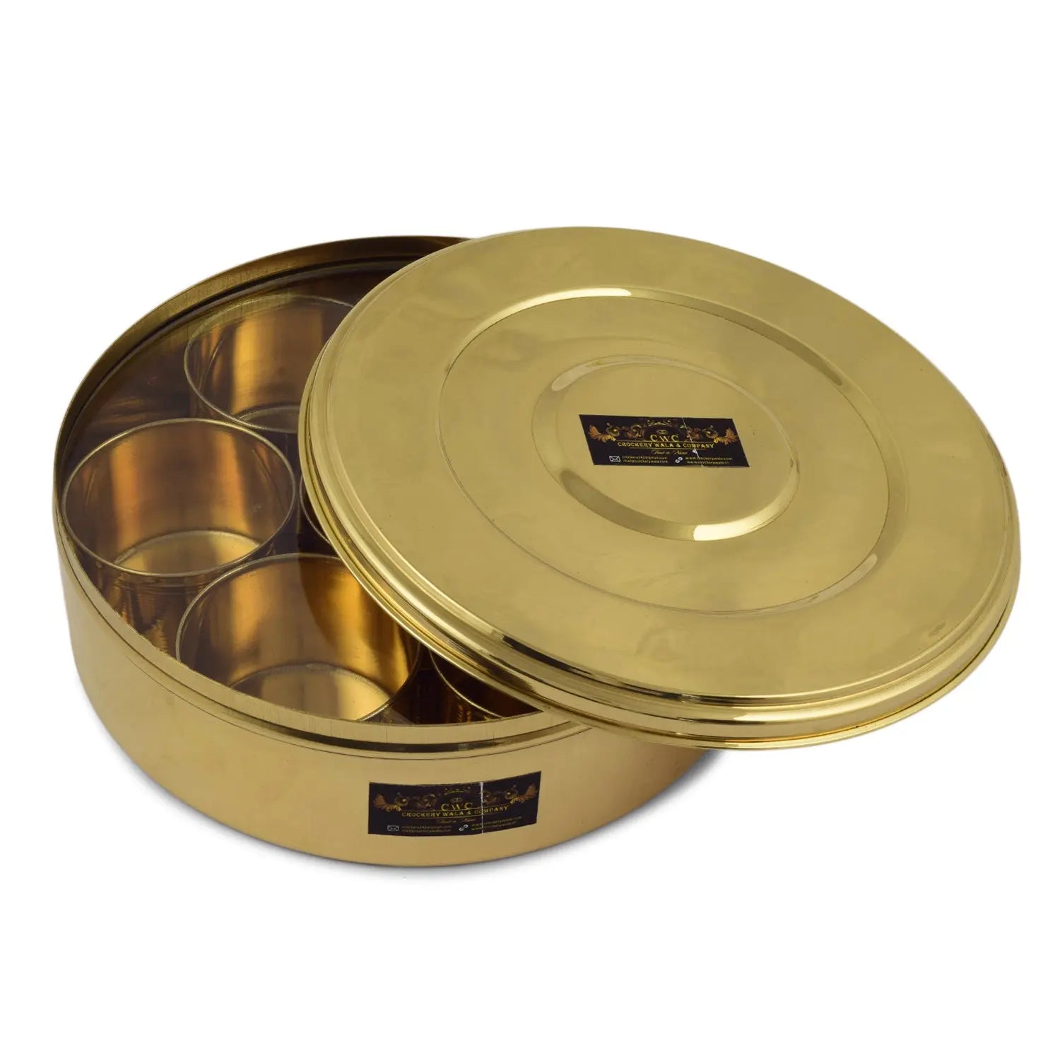 Pure Brass Masala Box/Condiment Set For Every Kitchen - CROCKERY WALA AND COMPANY 
