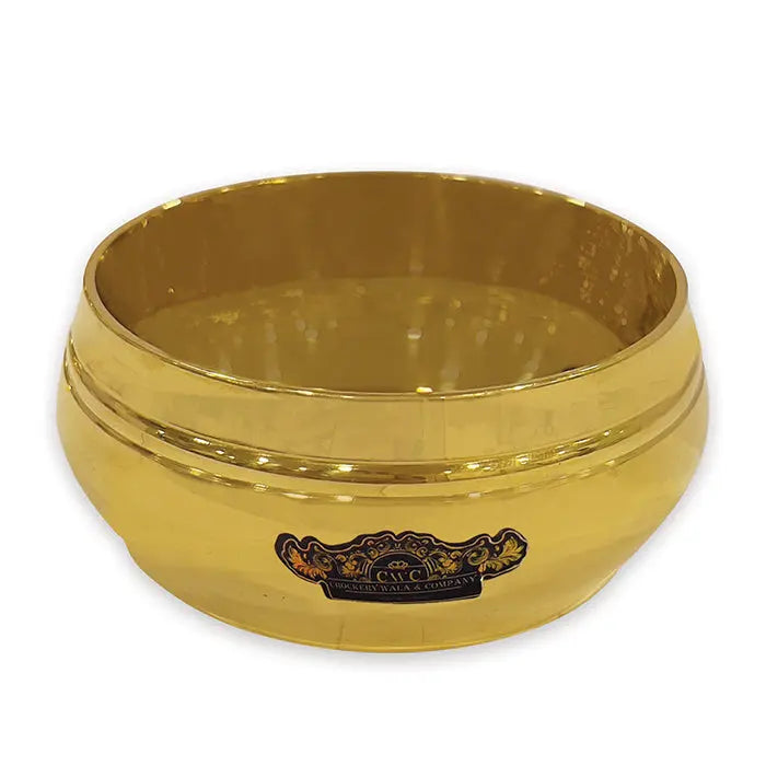 Pure Brass Thali Set 7 pcs Rajwara Design - CROCKERY WALA AND COMPANY 