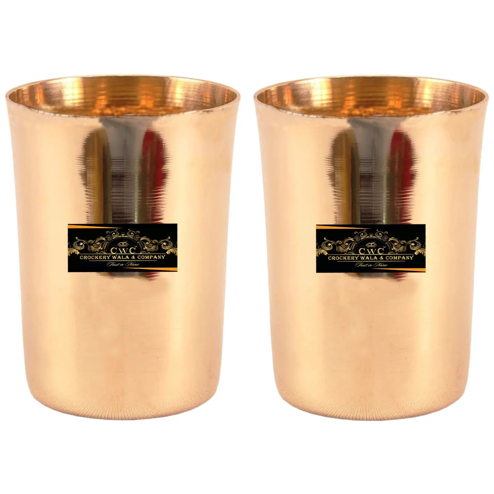 Bronze Kansya Kansa Glass Tumbler Set - CROCKERY WALA AND COMPANY 