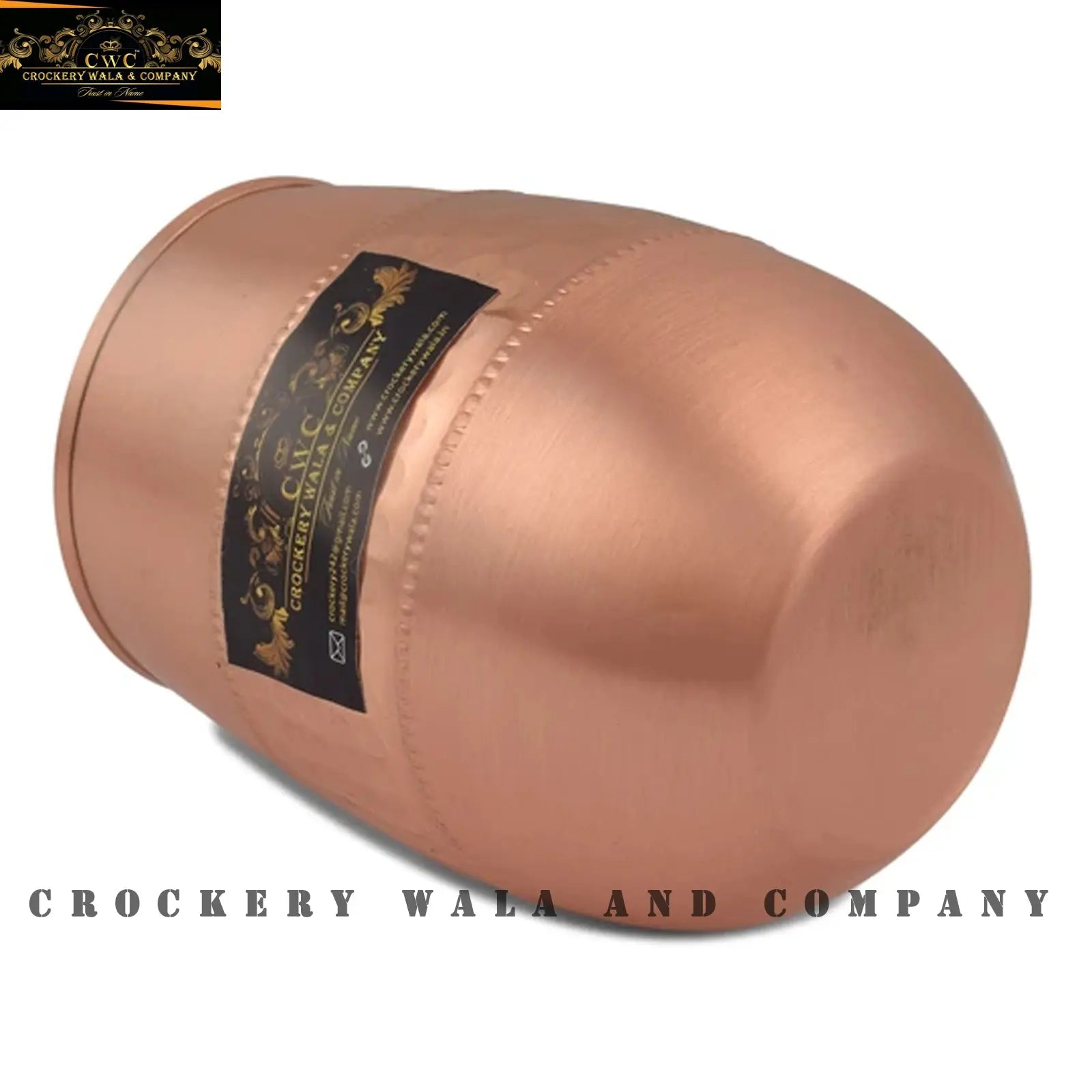 Copper Glass Dholak Design - CROCKERY WALA AND COMPANY 