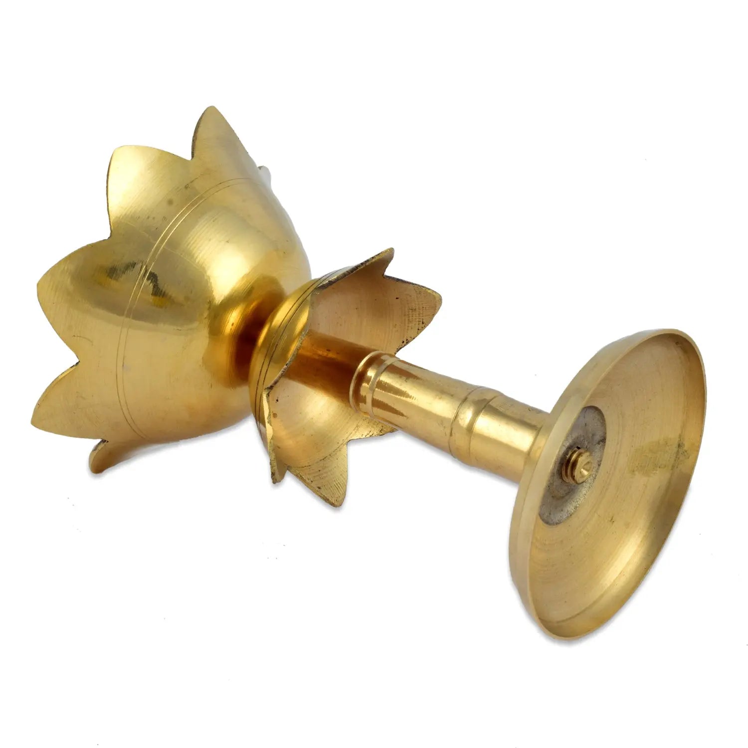 Brass Kamal Deep for Pooja Worship of God and Goddesses - CROCKERY WALA AND COMPANY