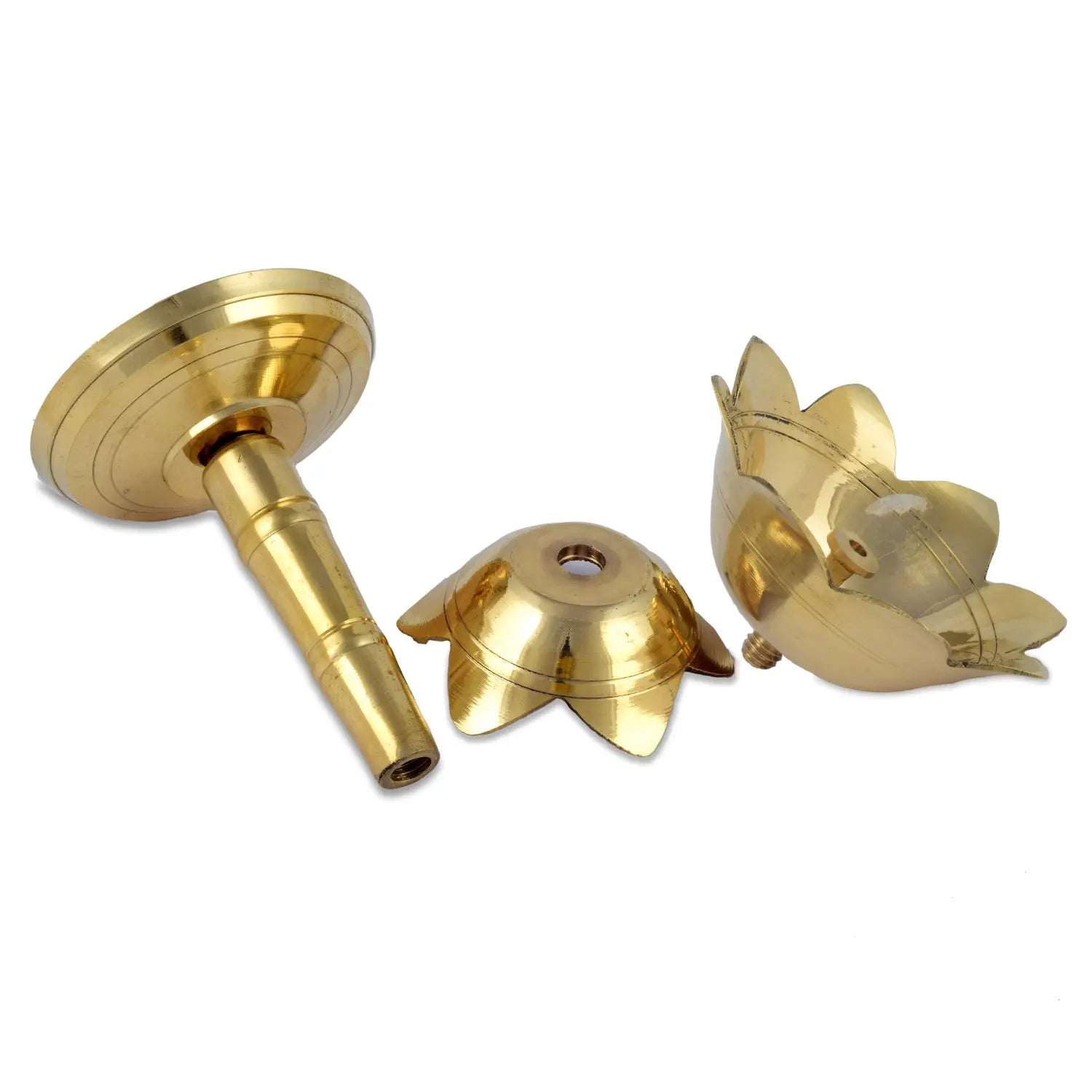 Brass Kamal Deep for Pooja Worship of God and Goddesses - CROCKERY WALA AND COMPANY