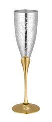 Brass Silver Wine Glass For Partying Set of 2 For Gifts - CROCKERY WALA AND COMPANY