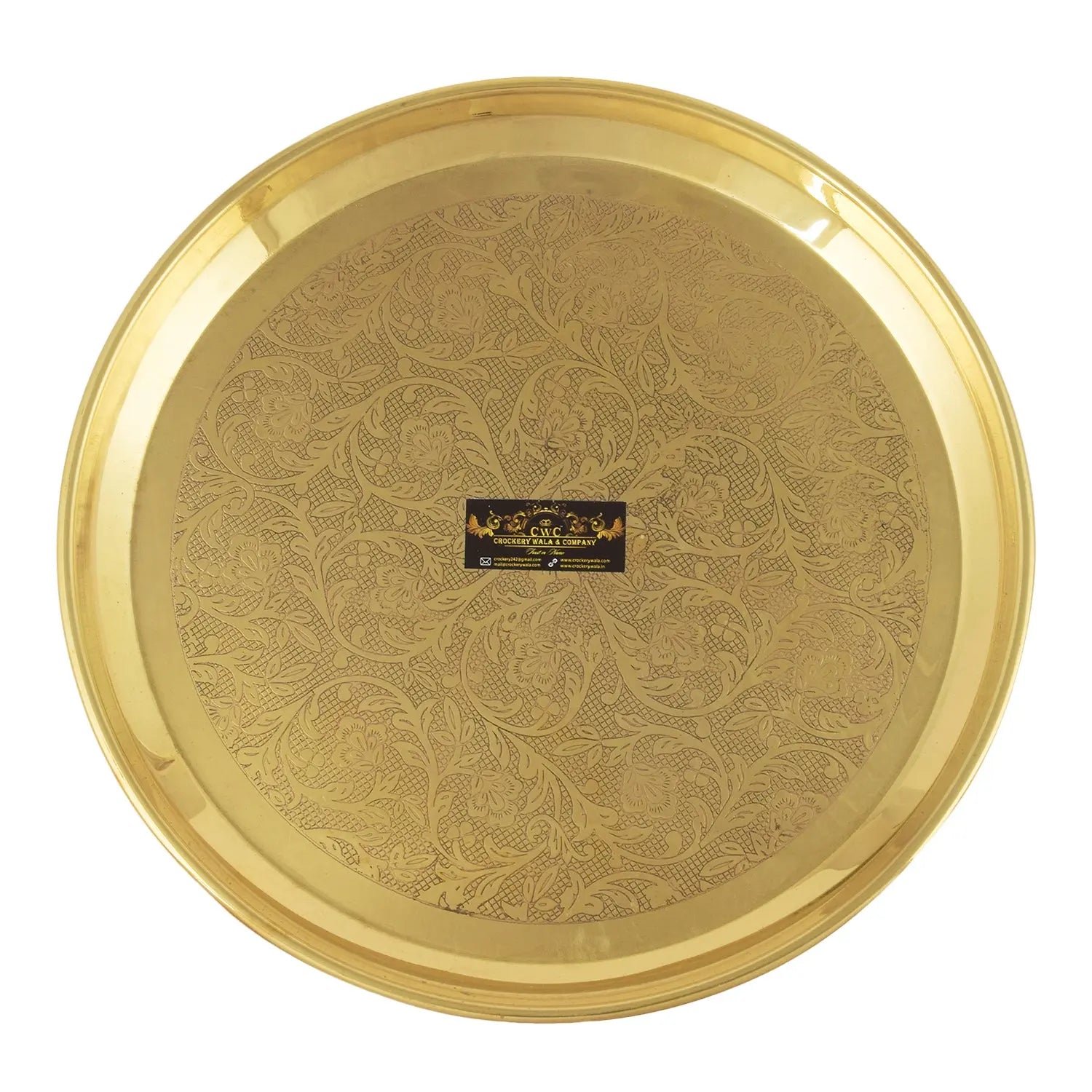 Brass Thali Set Dinner Set Rajwada Design for Home Decor - CROCKERY WALA AND COMPANY