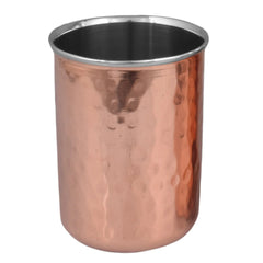 Copper Glass Set of 6 Outer Copper Inner Steel Tumblers - CROCKERY WALA AND COMPANY
