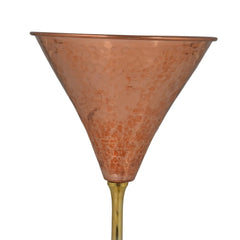 Copper Martini Glass Hammered Brass With Brass Stand - CROCKERY WALA AND COMPANY