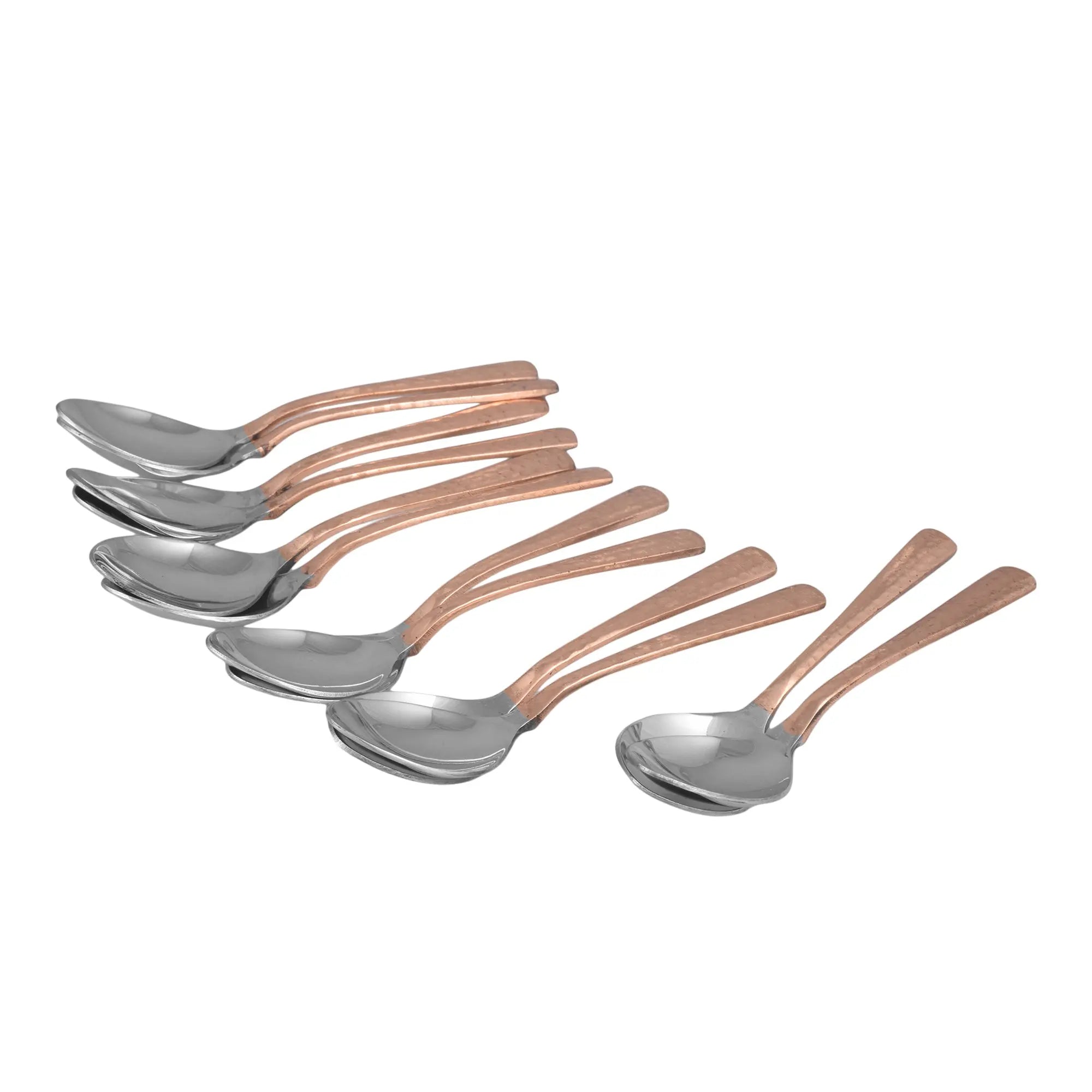 Copper Spoon With Hammered Finish for Elegant Dining - CROCKERY WALA AND COMPANY