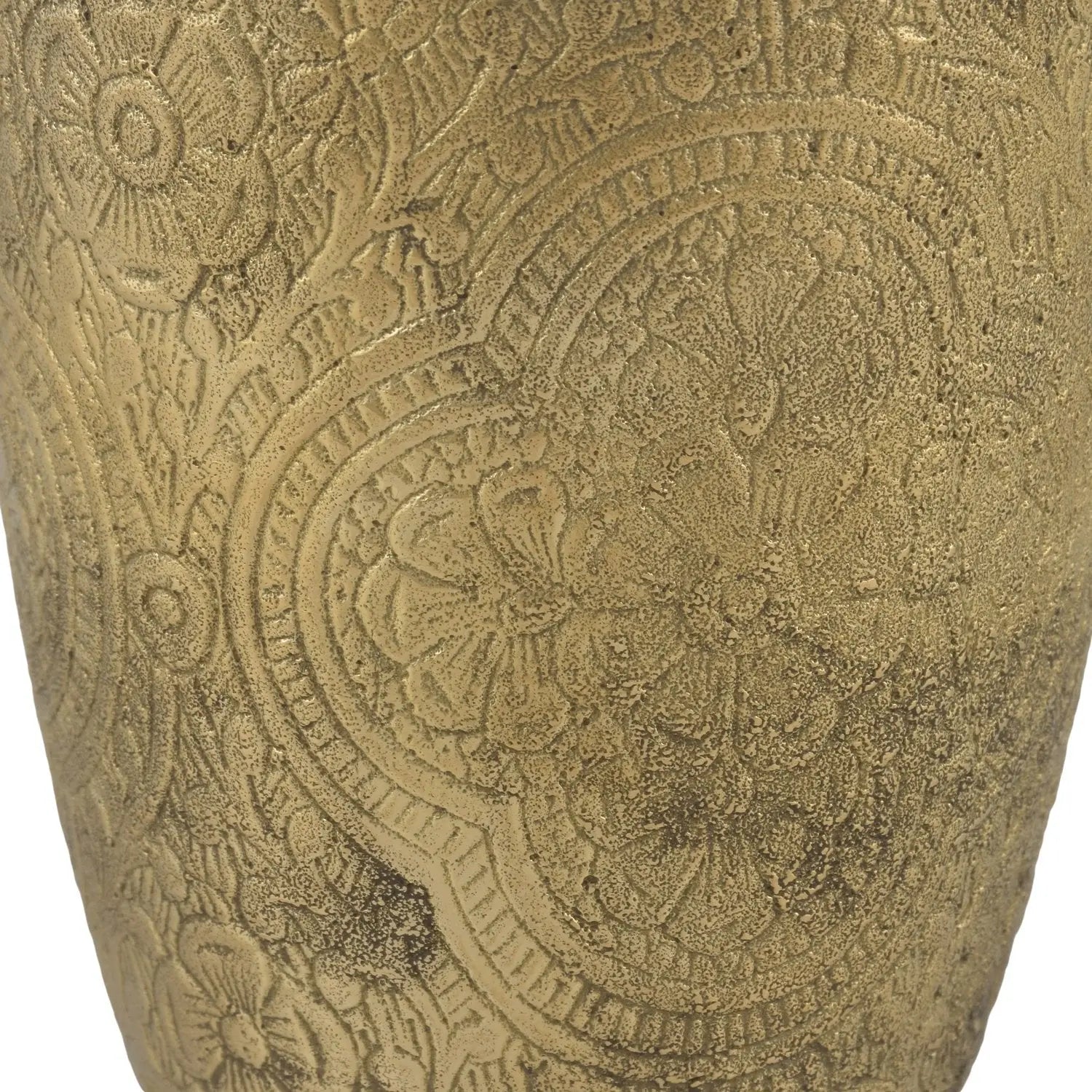 Crockery Wala And Company Brass Glass Tumbler 1 Pc Embossed - CROCKERY WALA AND COMPANY