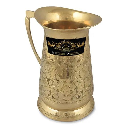 Crockery Wala And Company Brass Jug & Glass Set Tableware - CROCKERY WALA AND COMPANY