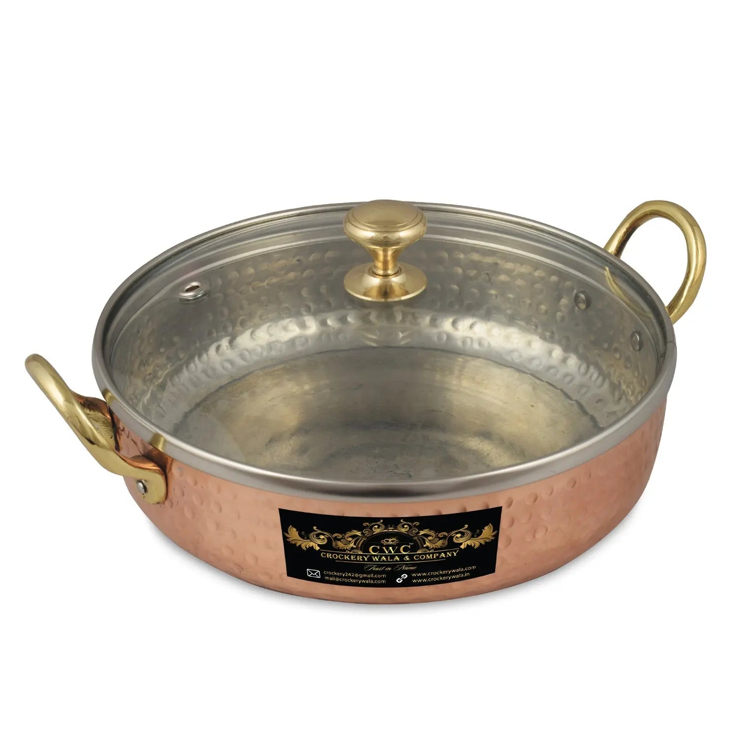 Crockery Wala And Company Copper Kalai FryPot 250 ML - CROCKERY WALA AND COMPANY
