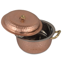 Crockery Wala And Company Copper Steel Donga Casserole - CROCKERY WALA AND COMPANY