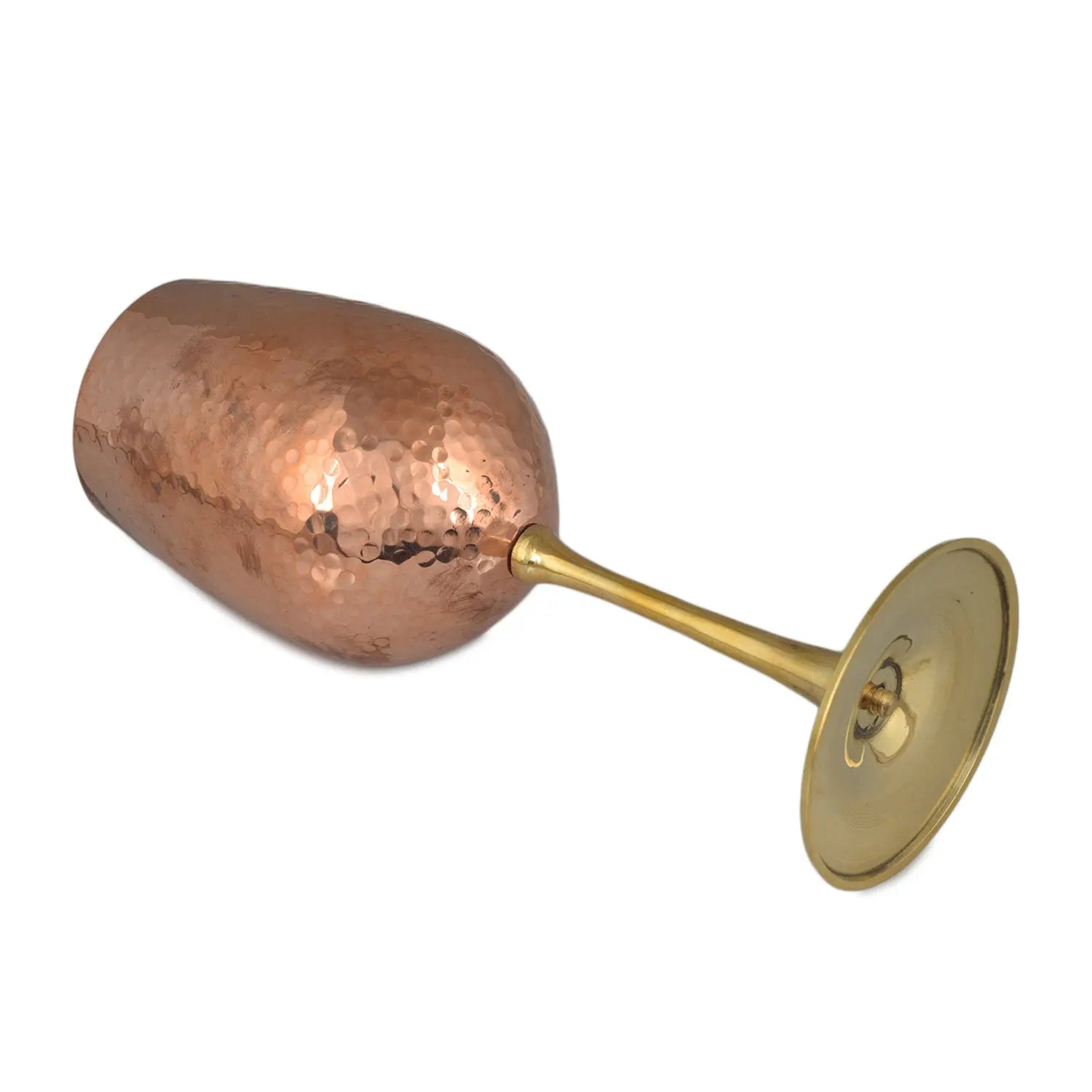 Crockery Wala And Company Hammered Copper Goblet Glass - CROCKERY WALA AND COMPANY