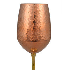 Crockery Wala And Company Hammered Copper Goblet Glass - CROCKERY WALA AND COMPANY
