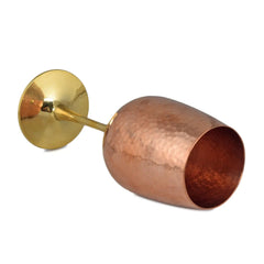 Crockery Wala And Company Hammered Copper Goblet Glass - CROCKERY WALA AND COMPANY