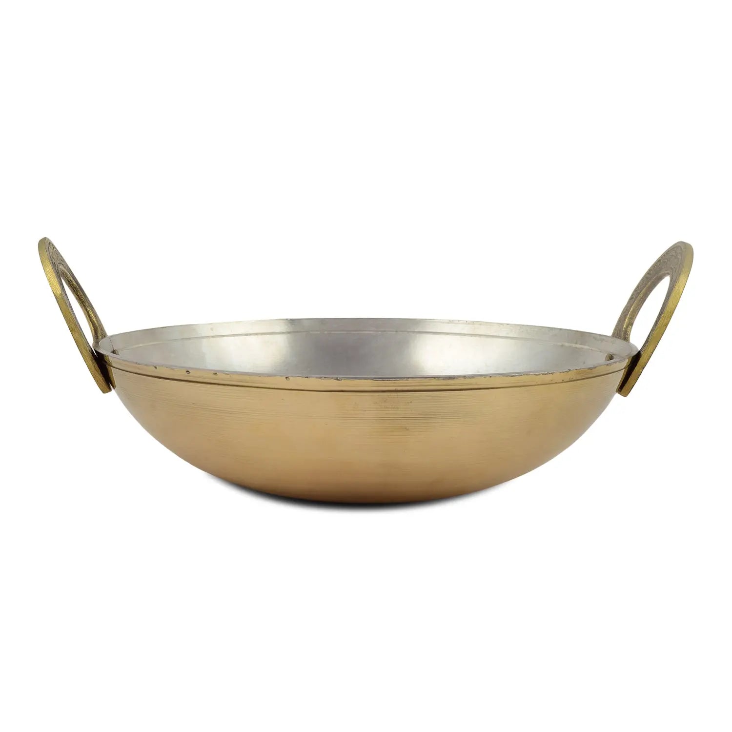 Crockery Wala And Company Pure Brass Karhai With Kalai - CROCKERY WALA AND COMPANY