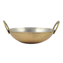 Crockery Wala And Company Pure Brass Karhai With Kalai - CROCKERY WALA AND COMPANY