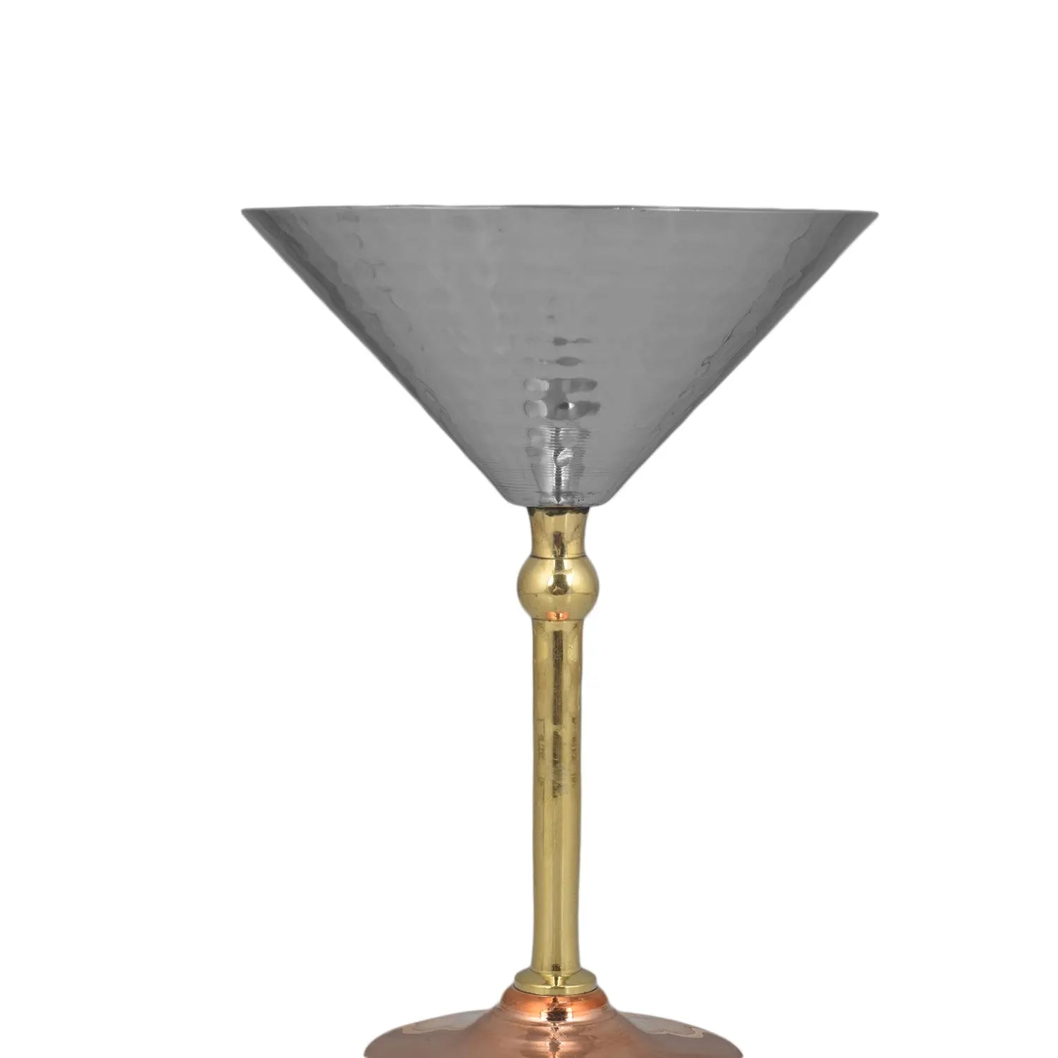 Crockery Wala And Company Steel Hammered Martini Glass Set - CROCKERY WALA AND COMPANY