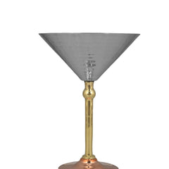 Crockery Wala And Company Steel Hammered Martini Glass Set - CROCKERY WALA AND COMPANY