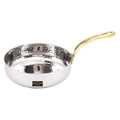 Crockery Wala & Company Silver Stainless Steel Fry Pan - CROCKERY WALA AND COMPANY