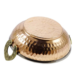 Crockery Wala & Company Steel Copper Kadai Wok Bowl - CROCKERY WALA AND COMPANY