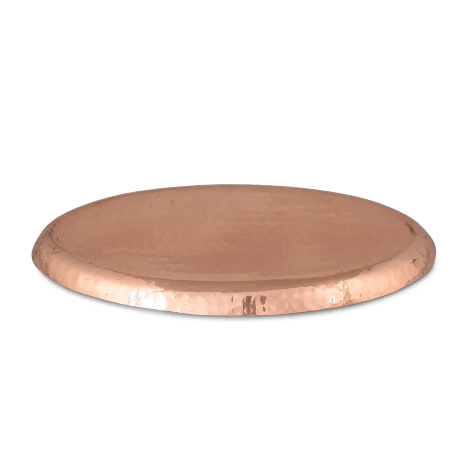 Elegant Pure Copper Oval Platter Tray for Serving Decor - CROCKERY WALA AND COMPANY