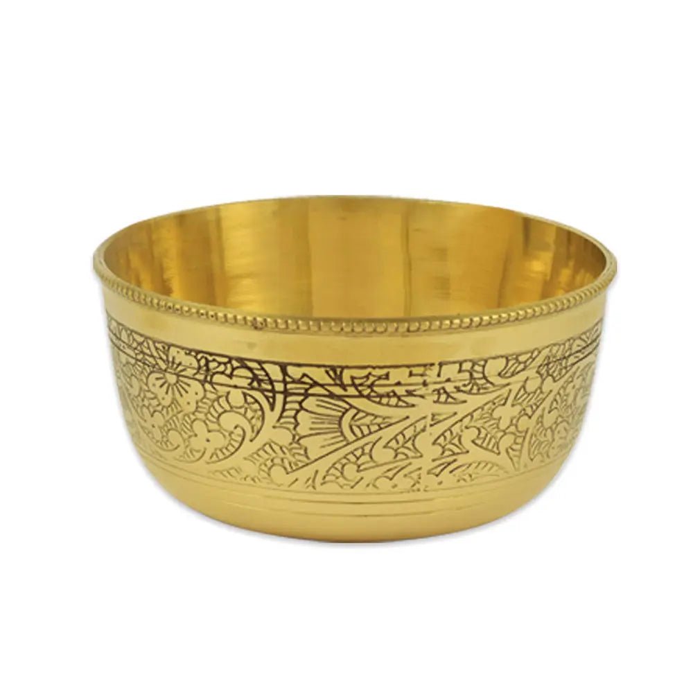 Pure Brass Dinner Set Thali Set Mughal Design 70 Pcs Set - CROCKERY WALA AND COMPANY