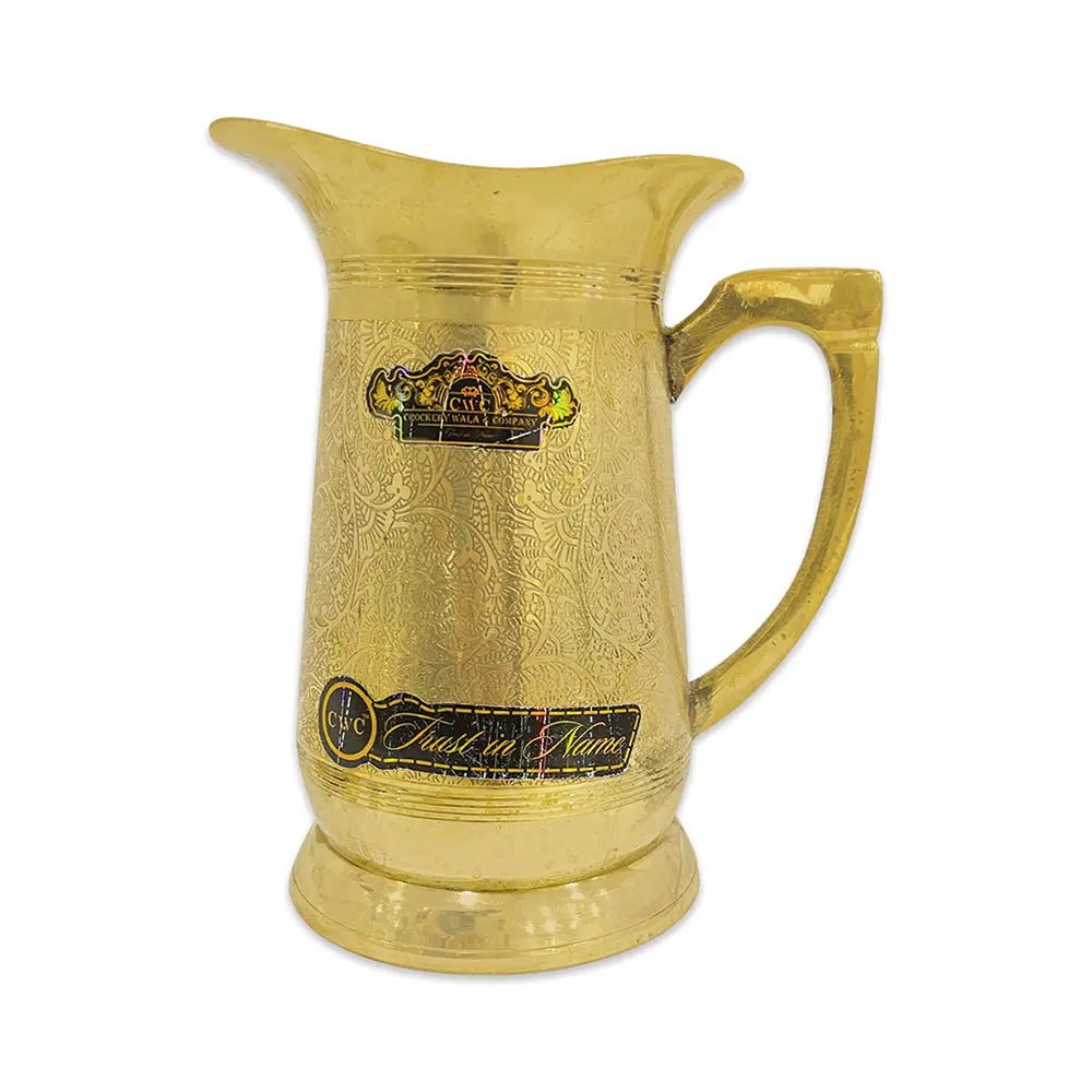 Pure Brass Dinner Set Thali Set Mughal Design 70 Pcs Set - CROCKERY WALA AND COMPANY