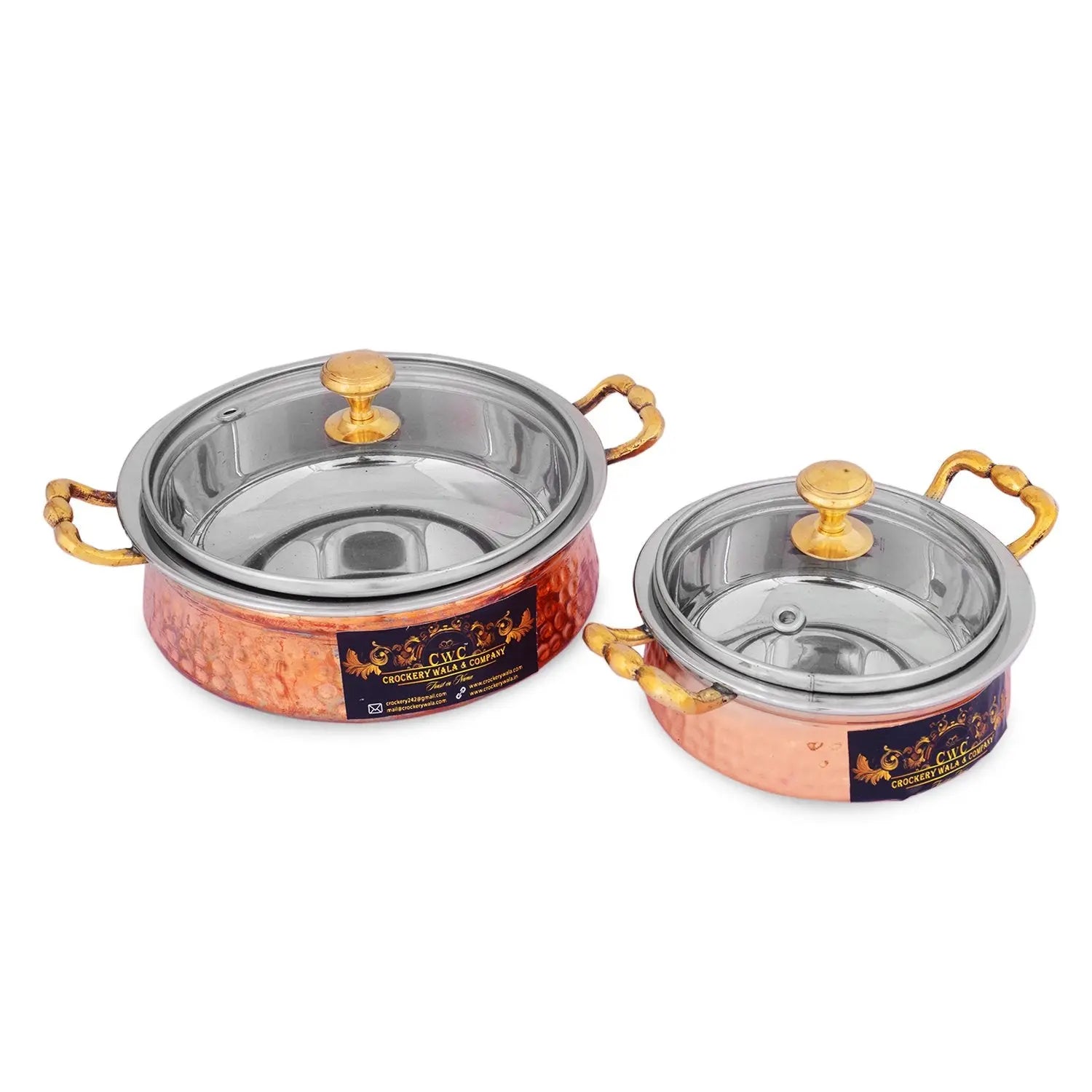 Pure Copper Dinner Set 63 Pcs Maharaja Look for Elegant Dining - CROCKERY WALA AND COMPANY