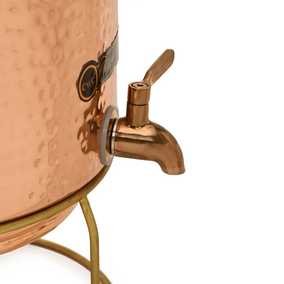 Pure Copper Full Hammer Water Dispenser With Stand 18L - CROCKERY WALA AND COMPANY