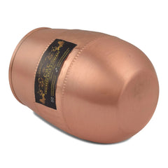 Pure Copper Glass Dholak Design Set of 6 for Wellness - CROCKERY WALA AND COMPANY