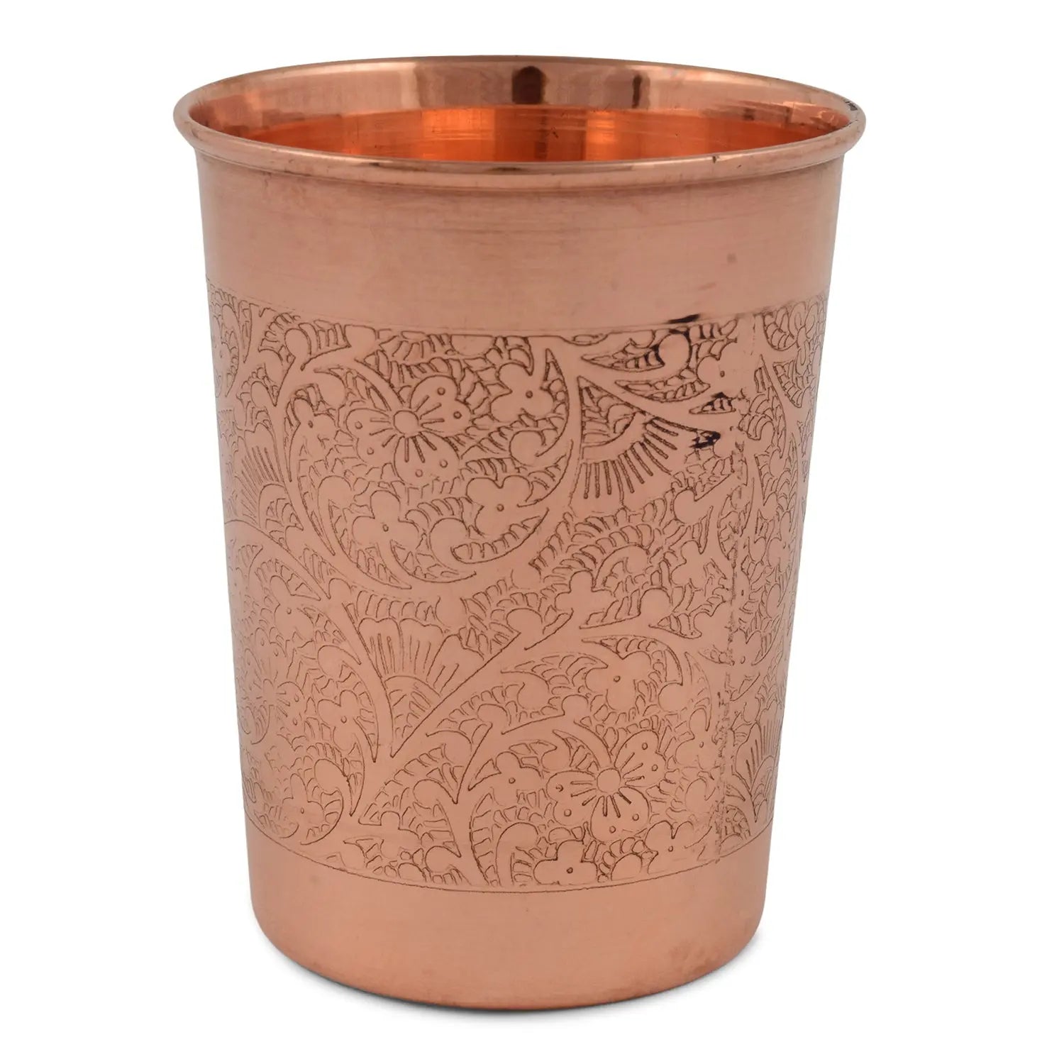 Pure Copper Glass Set Of 6 Tumblers For Healthy Living - CROCKERY WALA AND COMPANY
