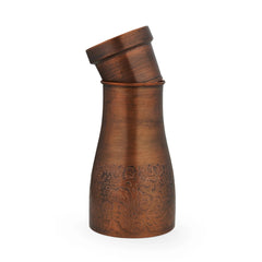 Pure Copper Jar Jug Antique Bedside Water Storage Container - CROCKERY WALA AND COMPANY