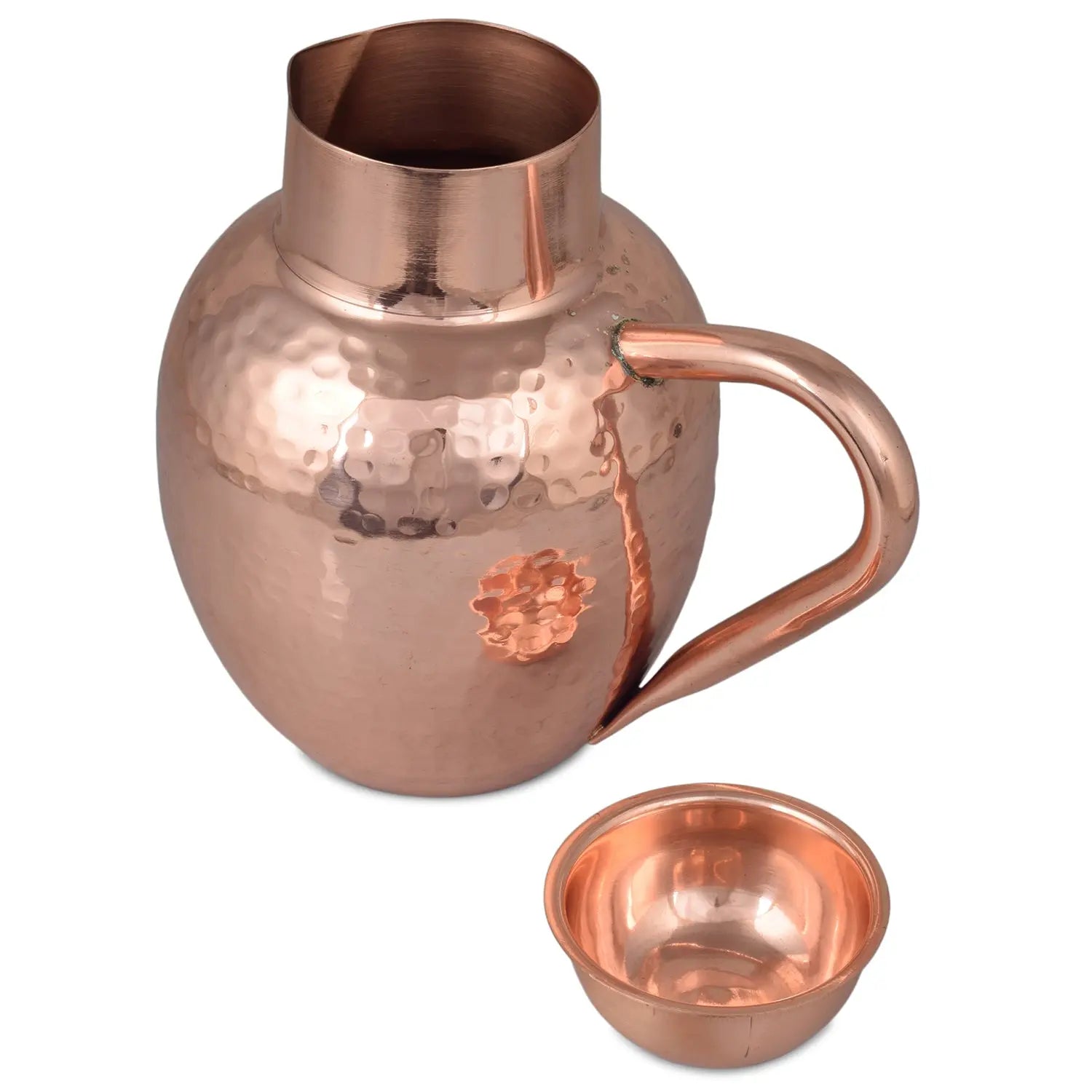 Pure Copper Jug Apple Design Handcrafted 1000 ML Gift - CROCKERY WALA AND COMPANY