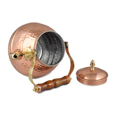 Pure Copper Kettle For 10 Cups Pot For Cooking Ideal - CROCKERY WALA AND COMPANY