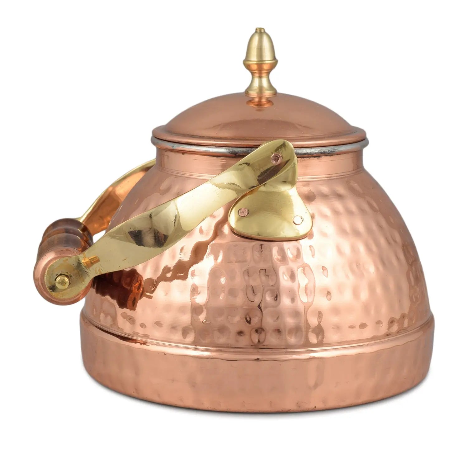 Pure Copper Kettle For 10 Cups Pot For Cooking Ideal - CROCKERY WALA AND COMPANY