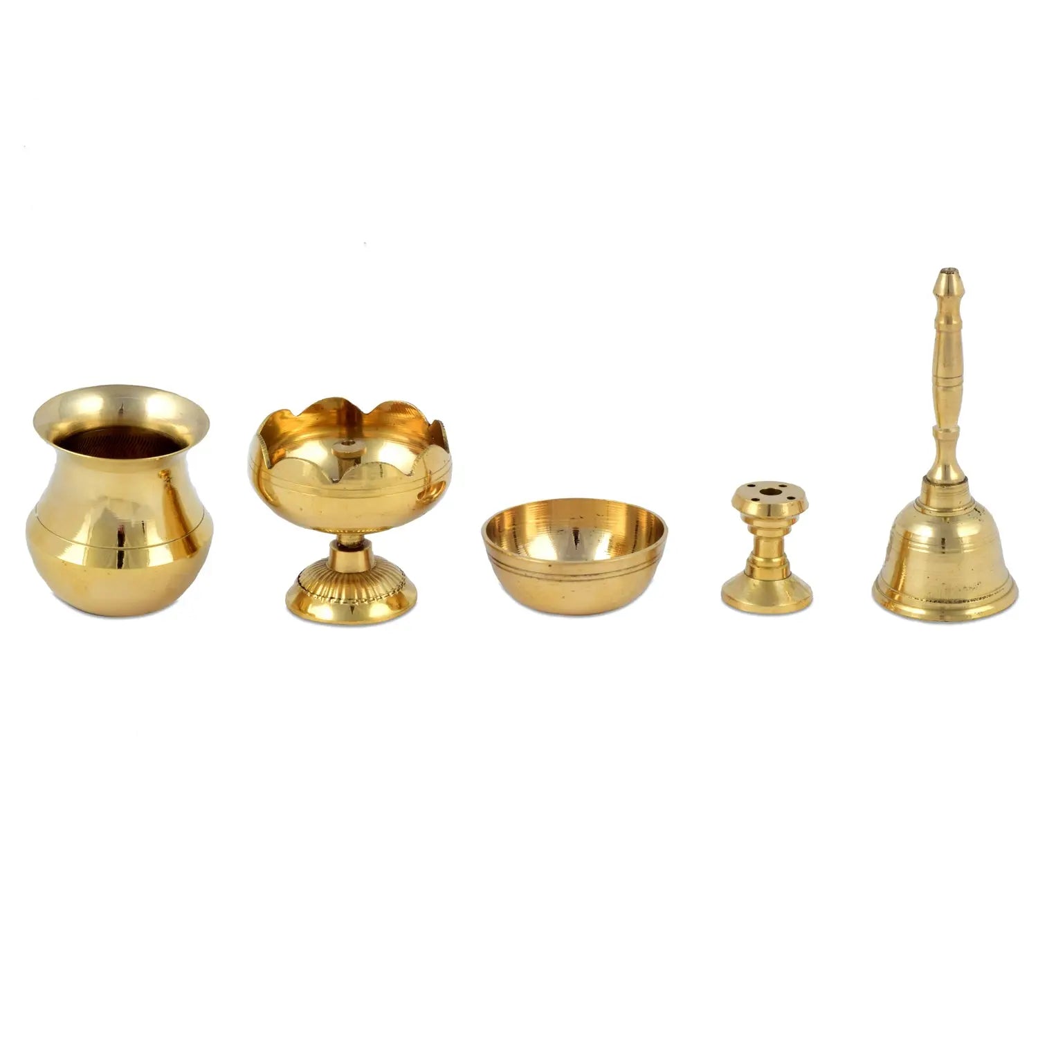 Brass Vastu Thali Set for Pooja helps removing Vastu dosh - CROCKERY WALA AND COMPANY 